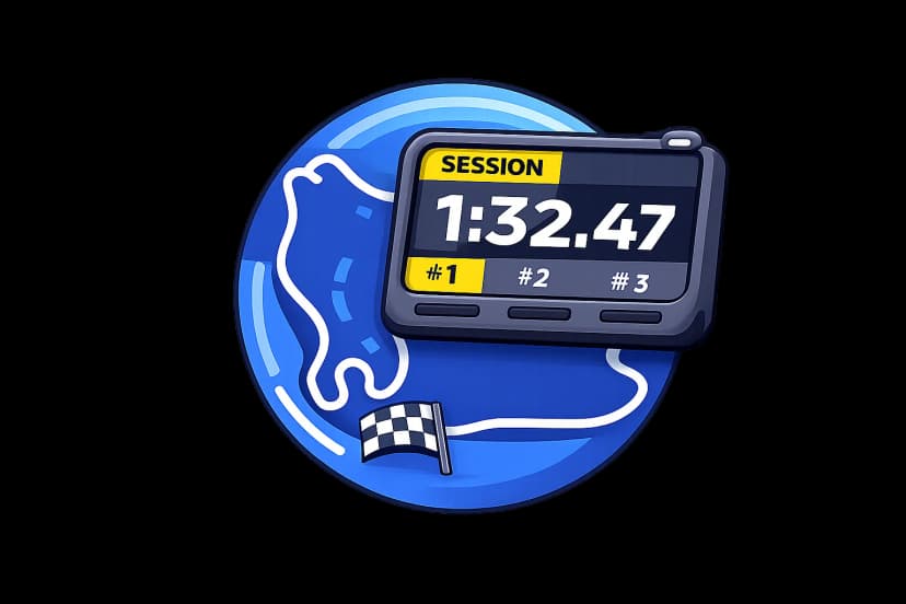 Track session logging with lap timer